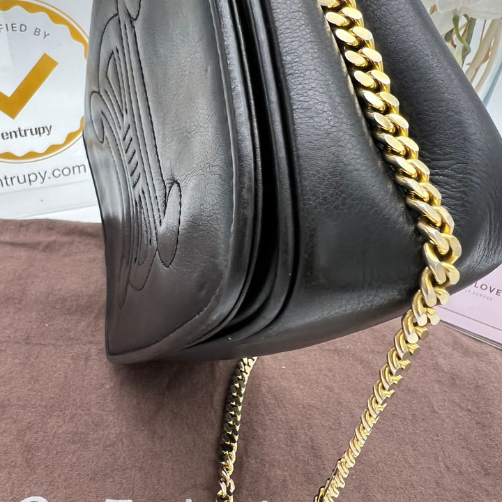 CELINE VINTAGE TRIOMPHE LEATHER GHW CHAIN BAG