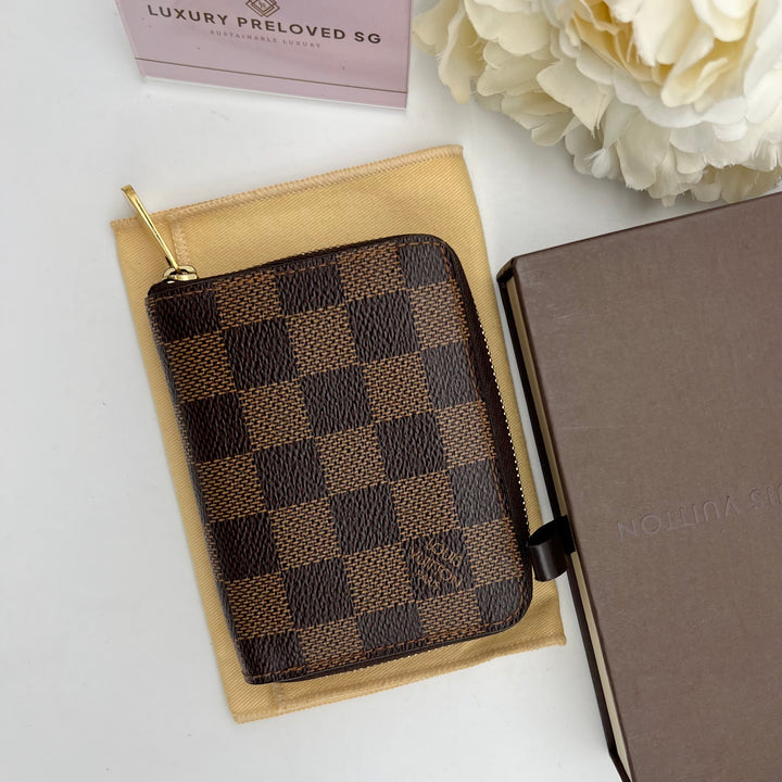 LOUIS VUITTON DAMIER EBENE ZIPPY SHORT WALLET