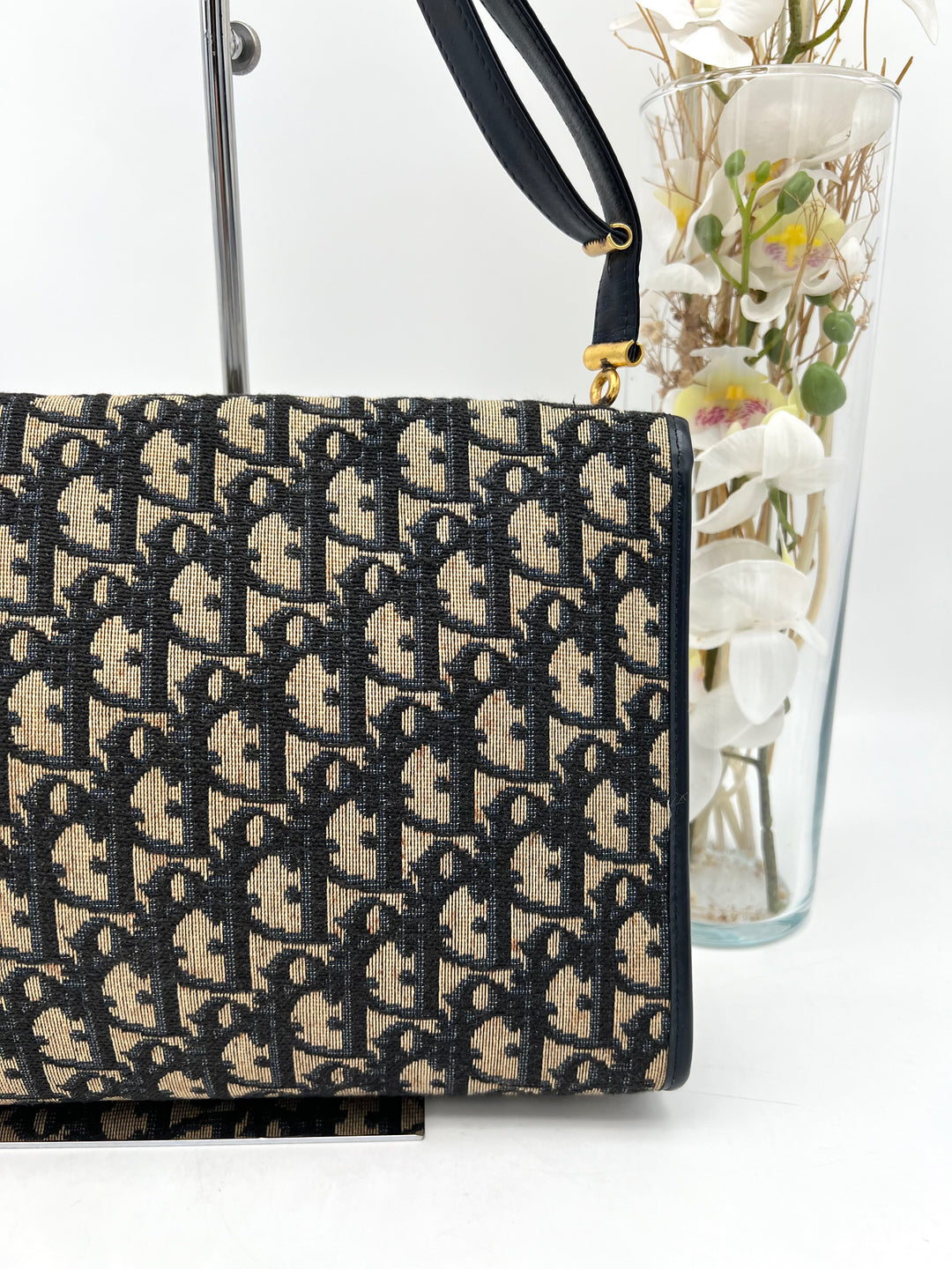 CHRISTIAN DIOR TROTTER CANVAS SHOULDER BAG
