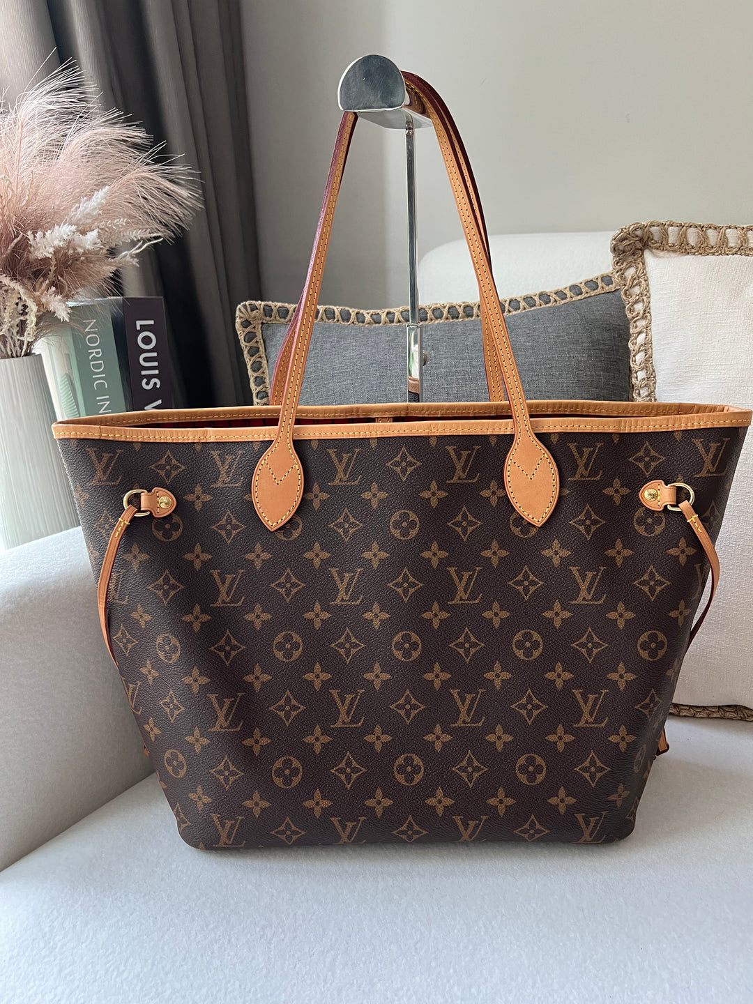 LOUIS VUITTON NEVERFULL MM MONOGR W/ POUCH ( RFID )