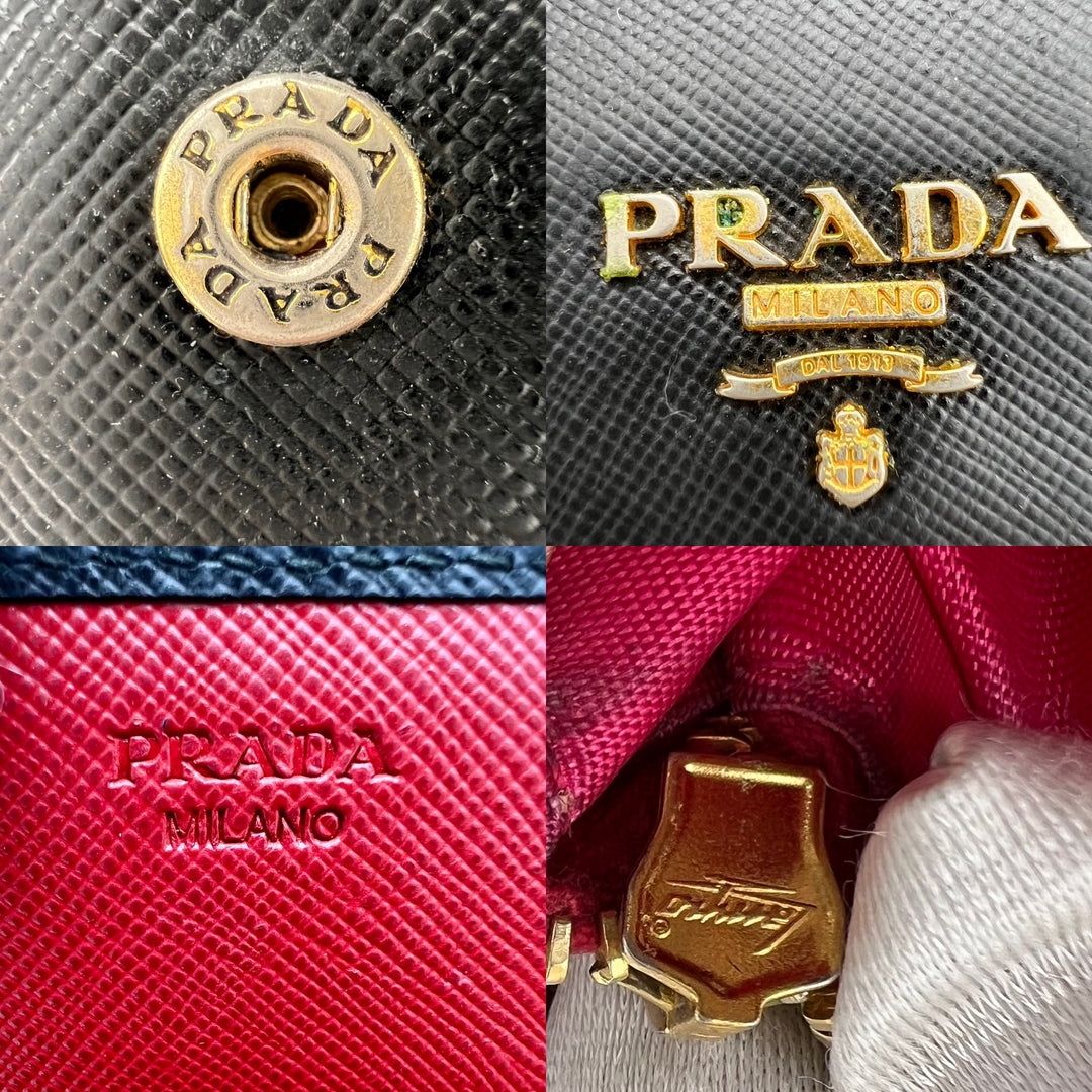 PRADA WALLET 2 TONED SAFFIANO LEATHER