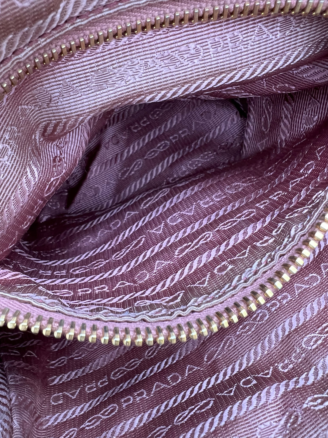 PRADA QUILTED BOW TOP HANDLE NYLON BAG