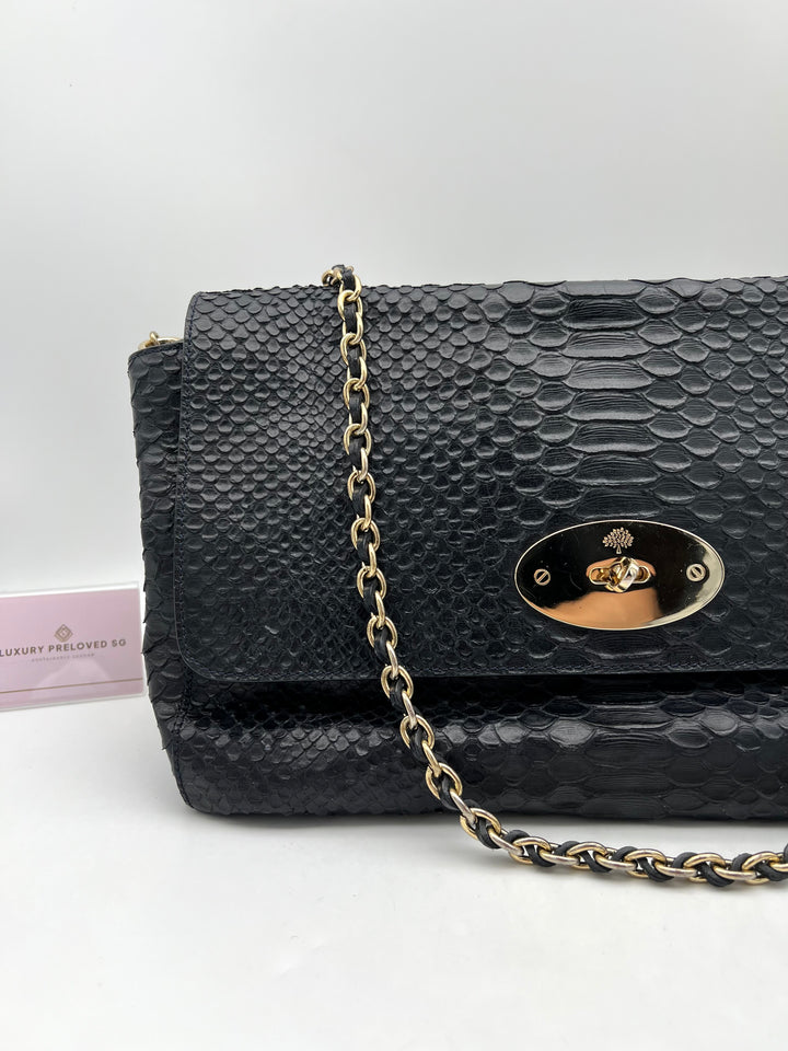 MULBERRY LILY PHYTHON CHAIN SHOULDER BAG