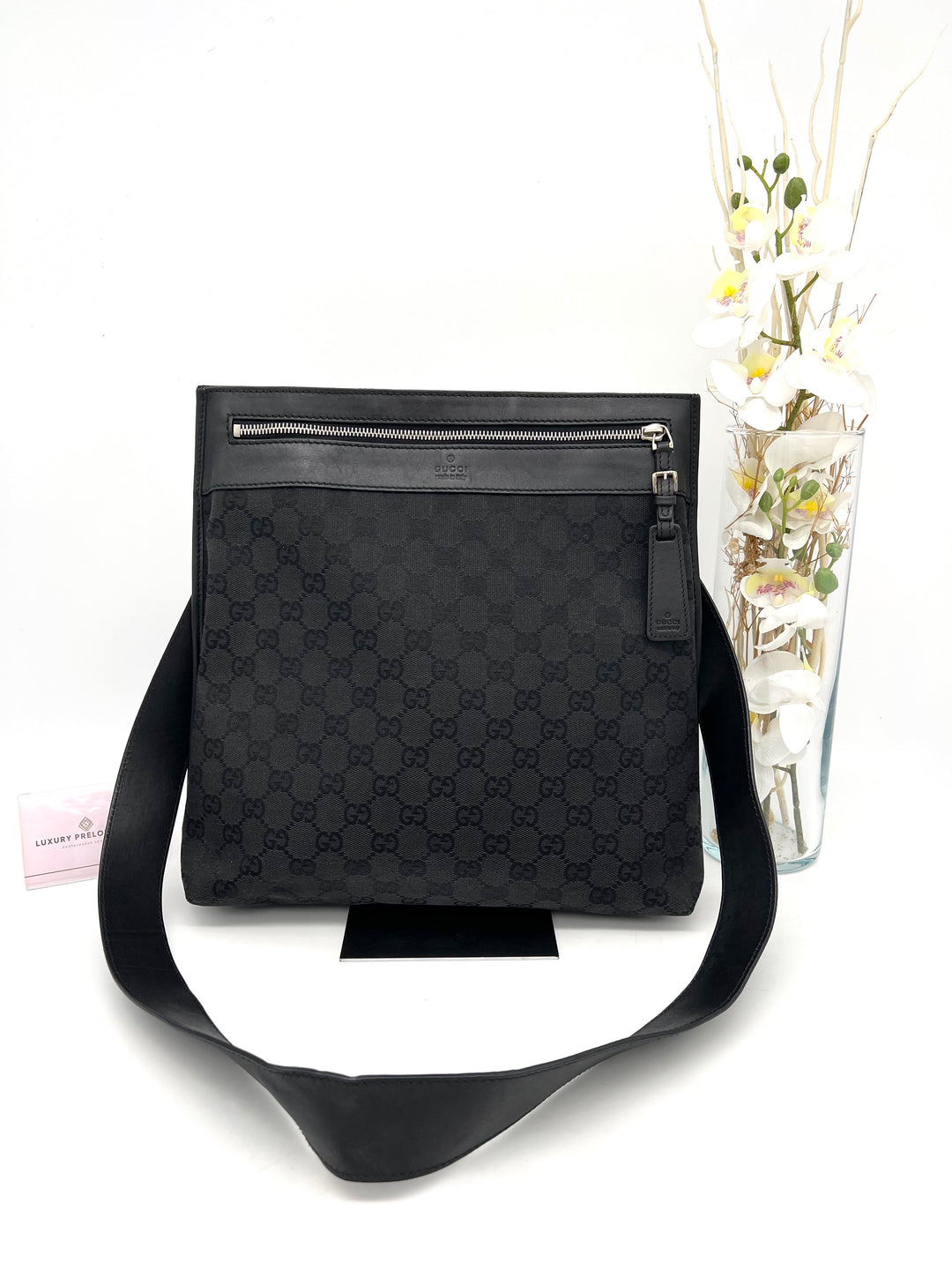 GUCCI GG CANVAS SLING BAG