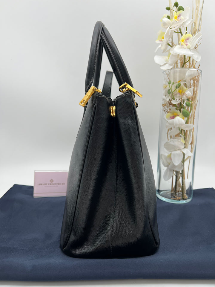 PRADA SAFFIANO DOUBLE ZIP