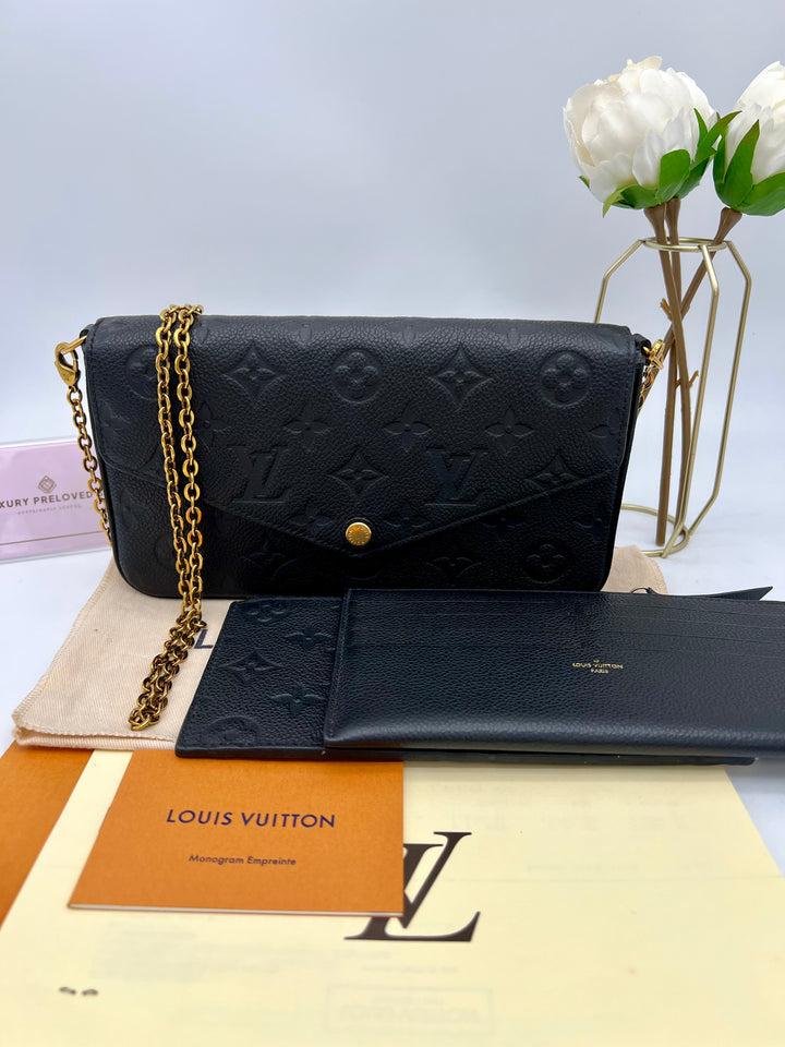 LOUIS VUITTON FELICIE EMPRIENTE LEATHER