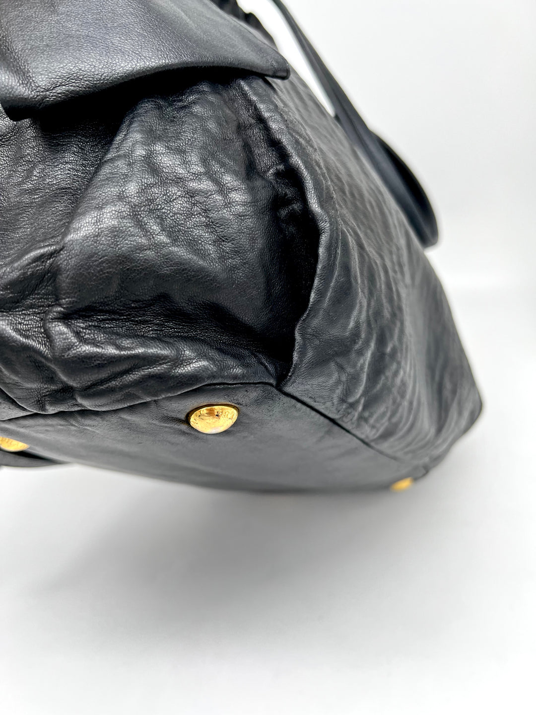 PRADA RIBBON LEATHER SHOULDER BAG