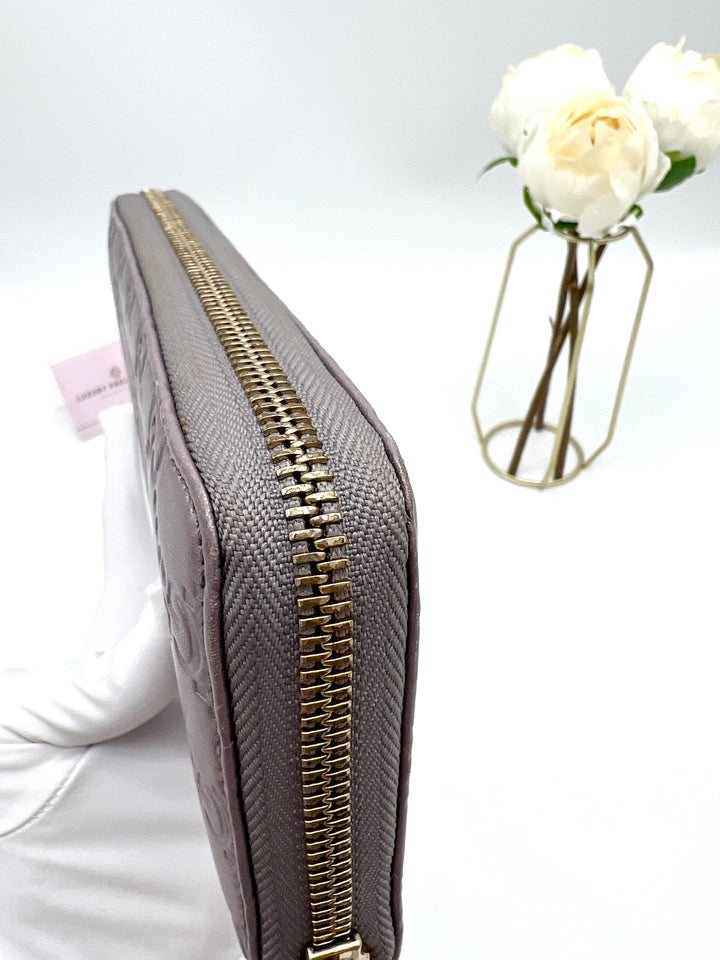 GUCCI METALLIC GUCCISIMA LEATHER WALLET