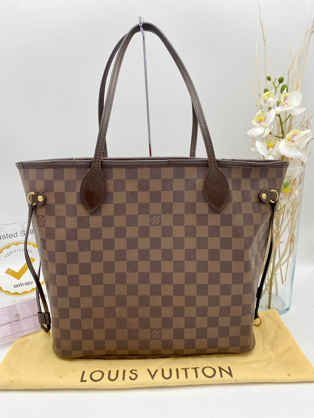 LOUIS VUITTON NEVERFULL MM DAMIER EBENE