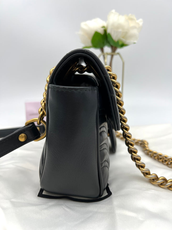 GUCCI MARMONT QUILTED GHW SHOULDER BAG