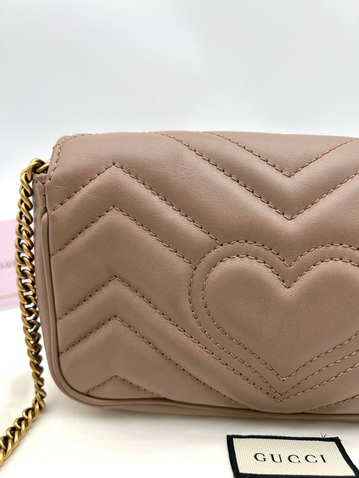 GUCCI GG MARMONT SUPER MINI METALASSE
