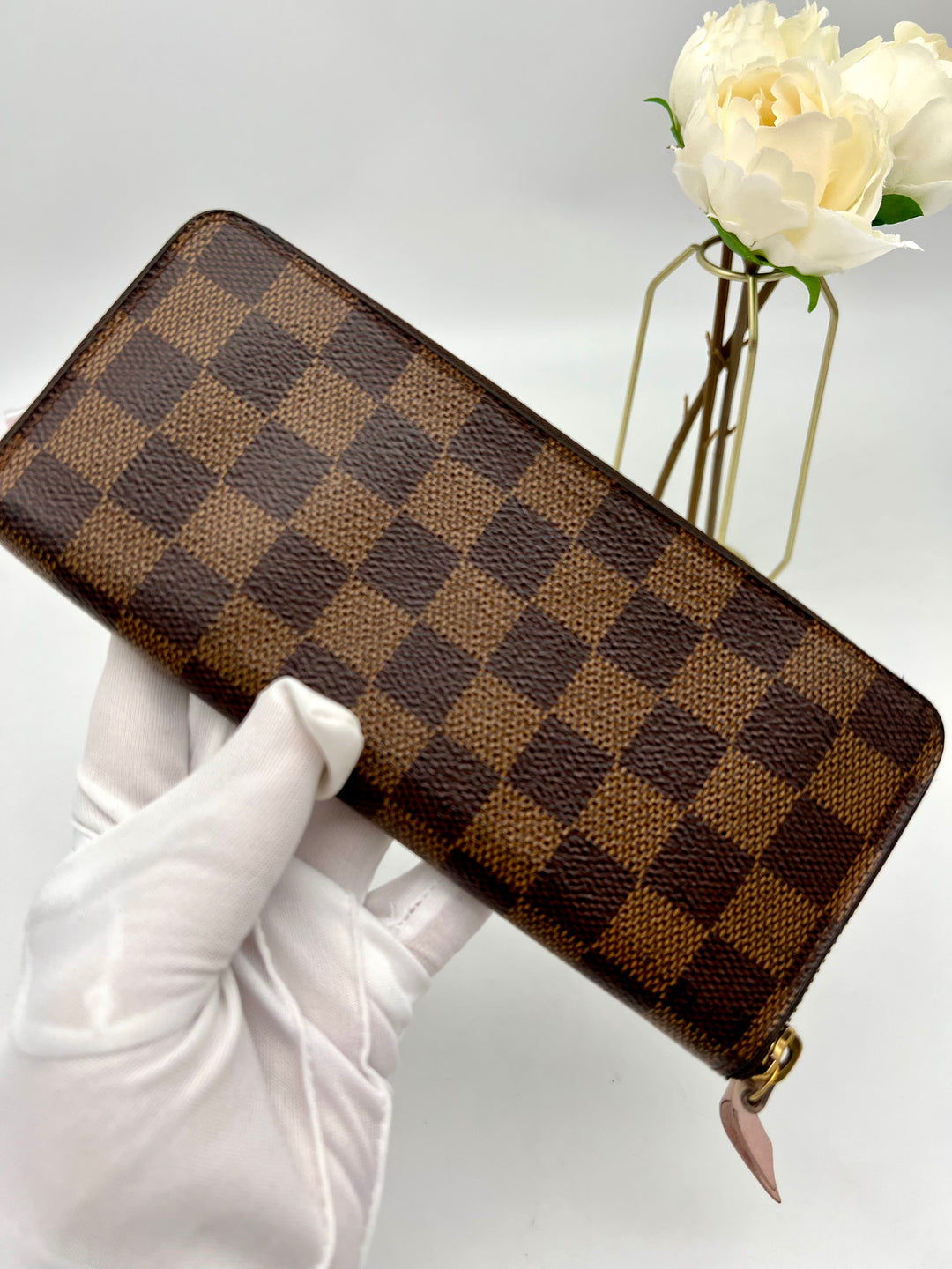 LOUIS VUITTON DAMIER CLEMENCE LONG ZIP WALLET