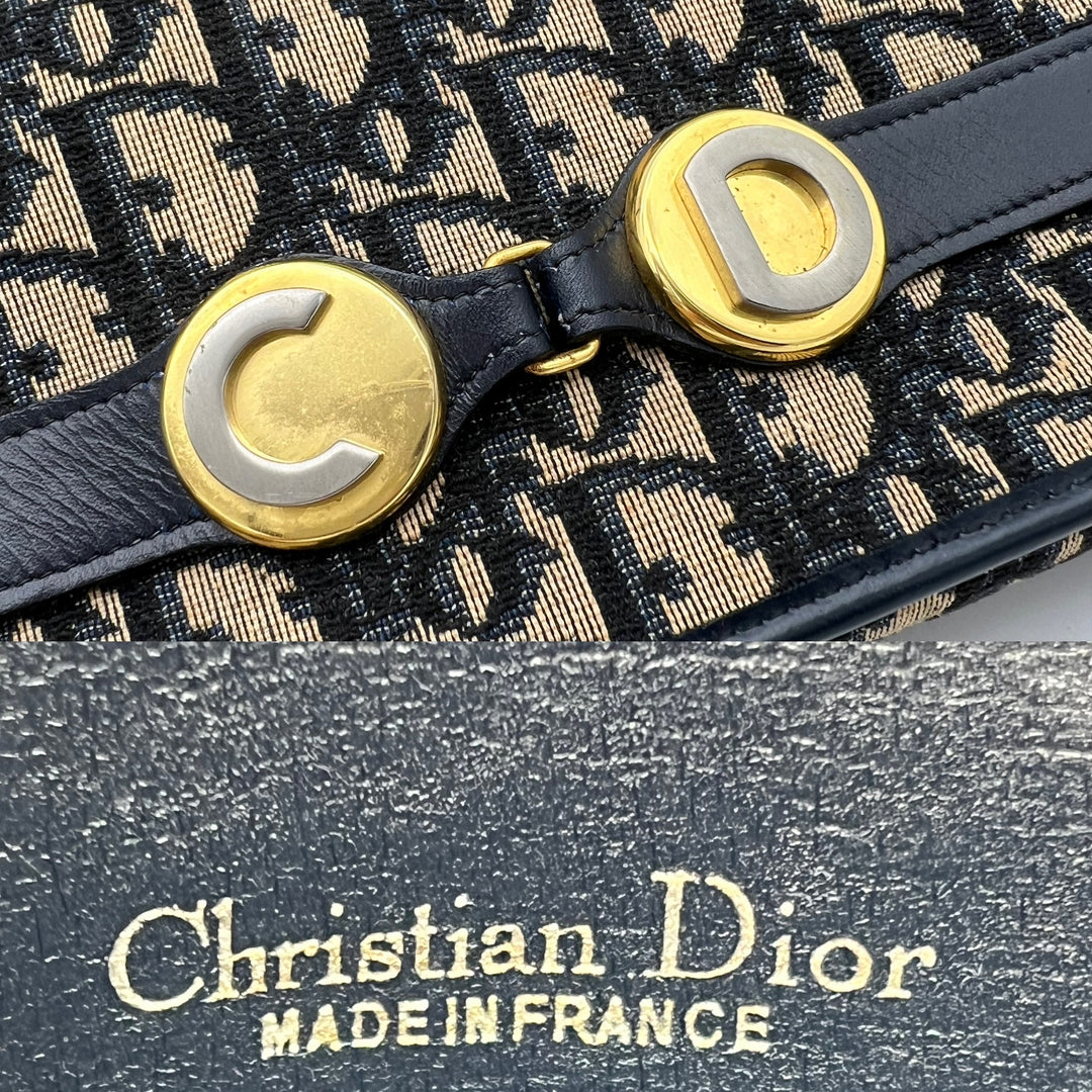 CHRISTIAN DIOR TROTTER CANVAS SHOULDER BAG