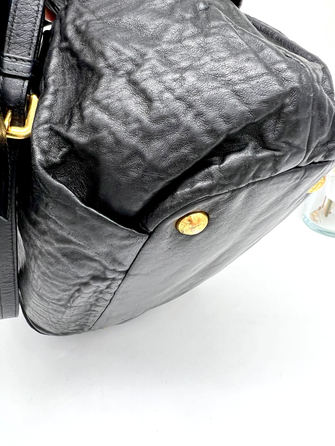 PRADA RIBBON LEATHER SHOULDER BAG