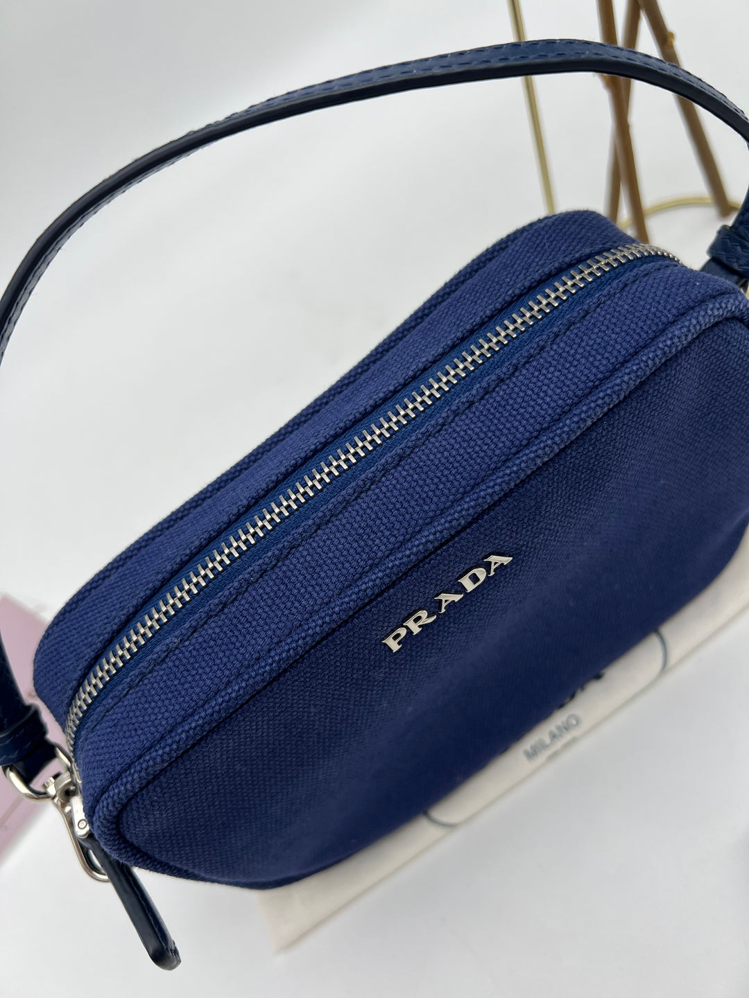 PRADA CANVAS SHOULDER BAG