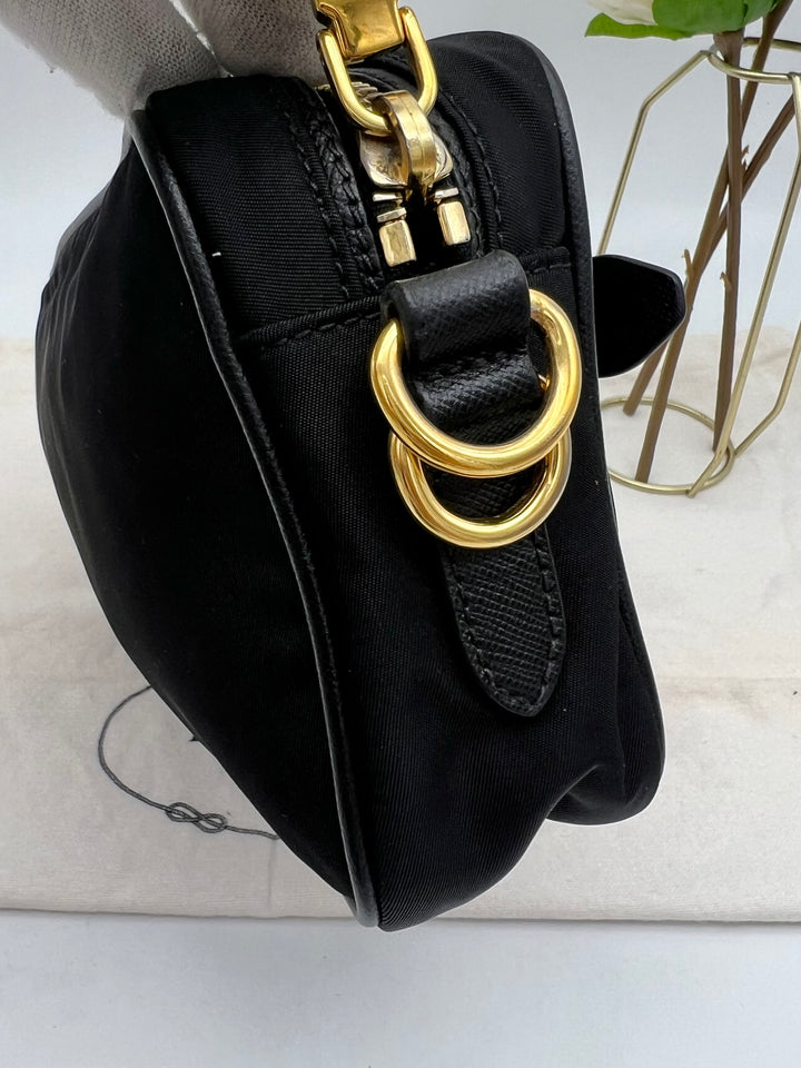 PRADA NYLON AND SAFFIANO CAMERA BAG