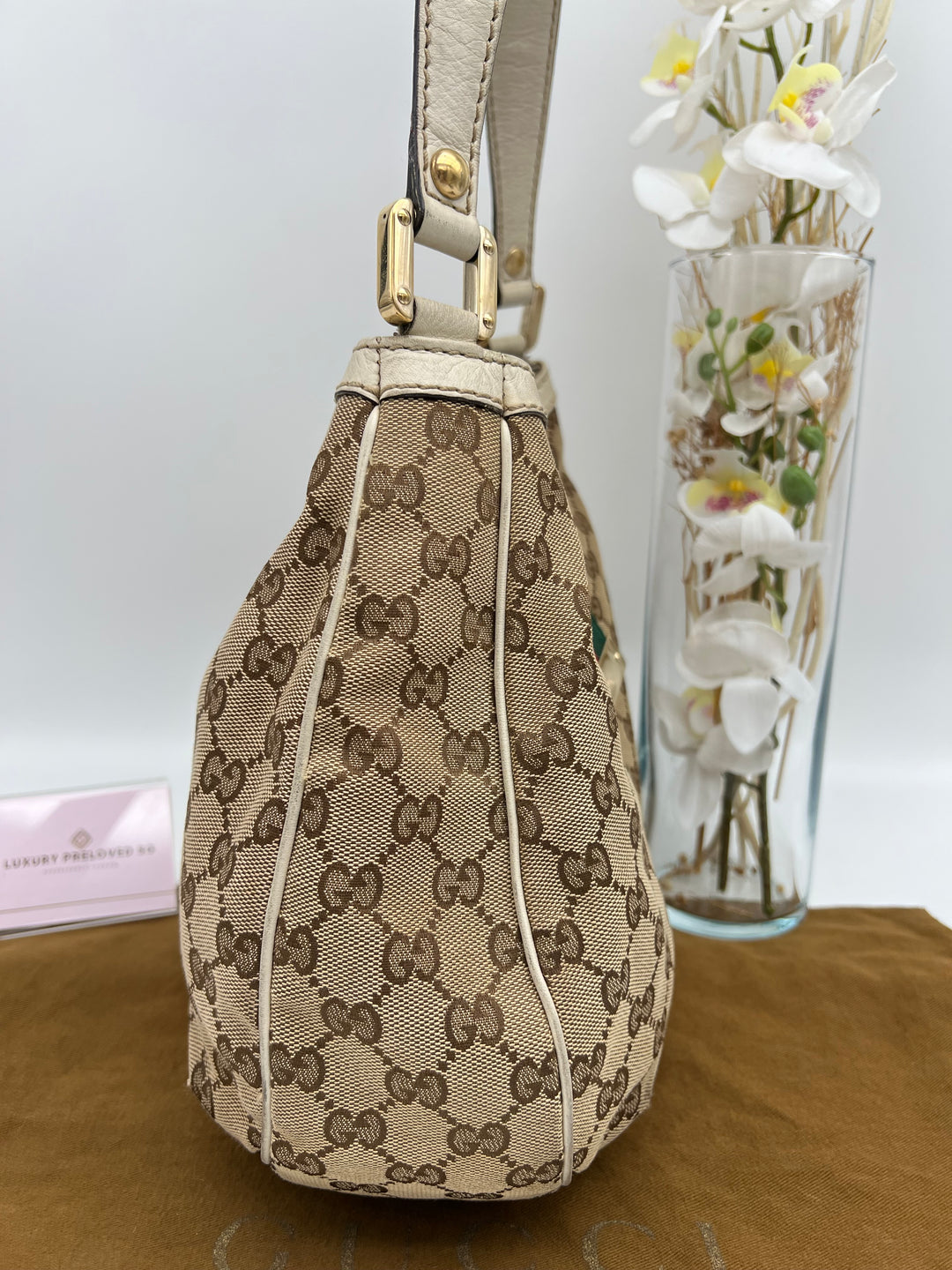 GUCCI CANVAS SMALL OPHIDIA SHOULDER BAG