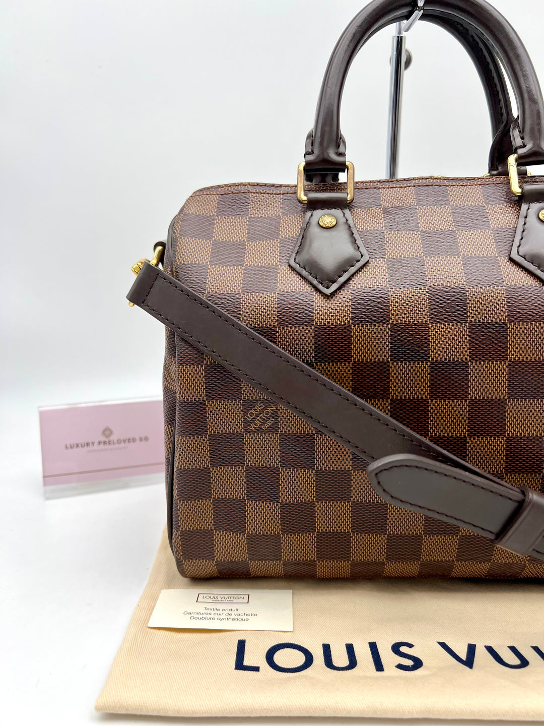 LOUIS VUITTON BANDOULIERE 25 DAMIER EBENE