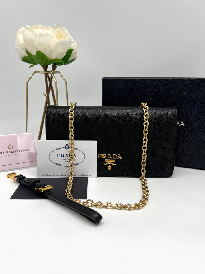 PRADA SAFFIANO CHAIN BAG