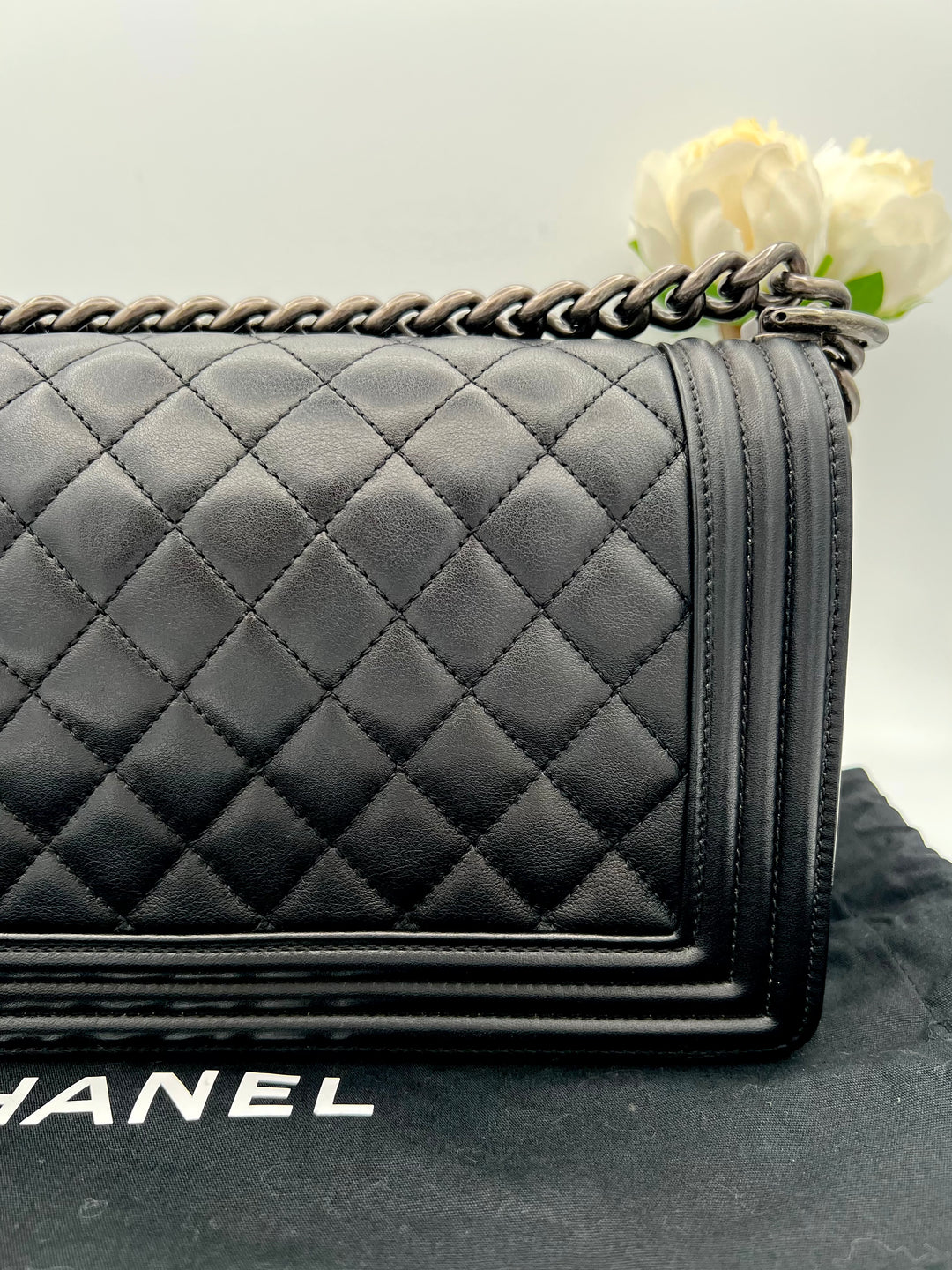 CHANEL LAMBSKIN OLD MEDIUM BOY