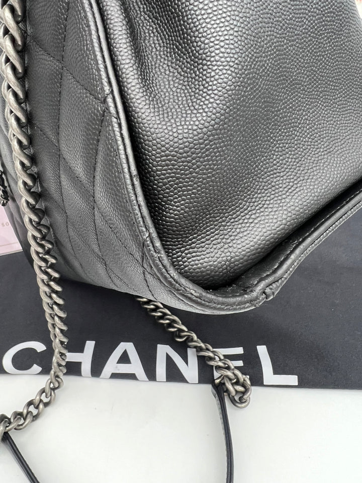 CHANEL CAVIAR QUILTED BUCKET BAG