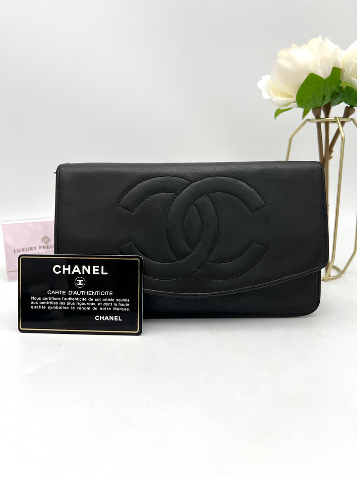 CHANEL LAMBSKIN TIMELESS CLUTCH