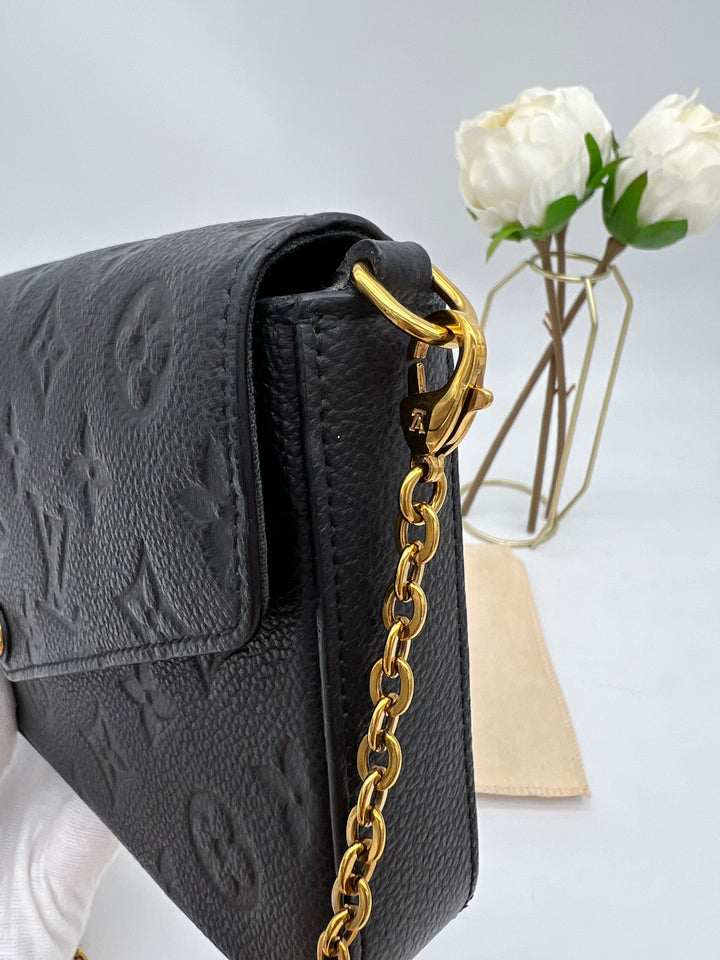 LOUIS VUITTON FELICIE EMPRIENTE LEATHER