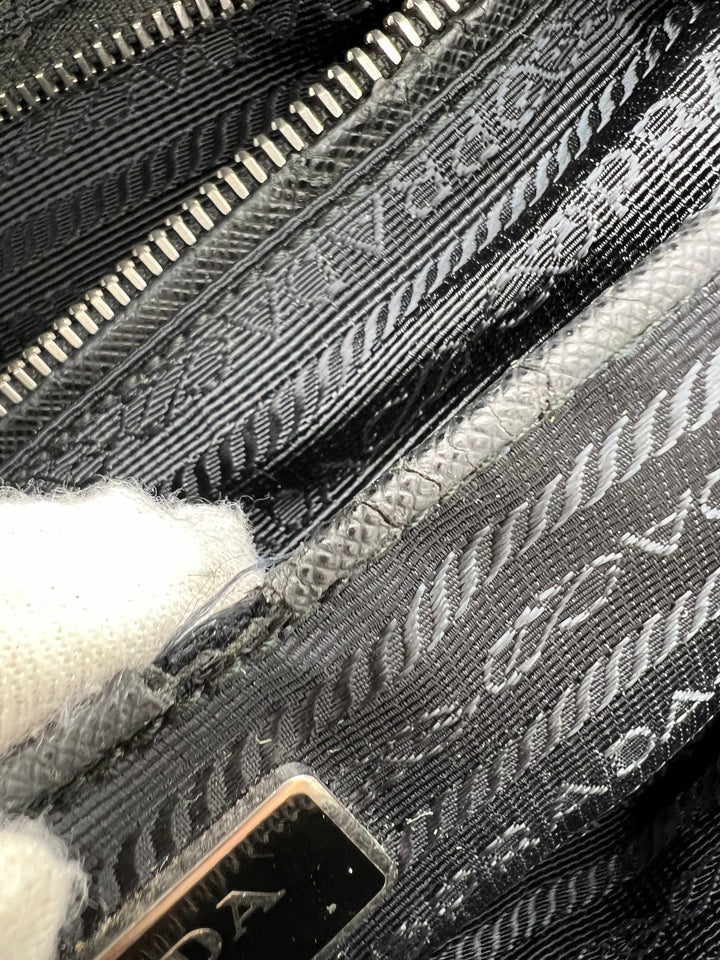 PRADA QUILTED TESSUTO CHAIN SHOULDER BAG