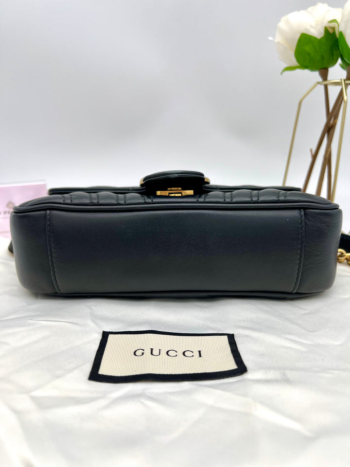 GUCCI MARMONT QUILTED GHW SHOULDER BAG