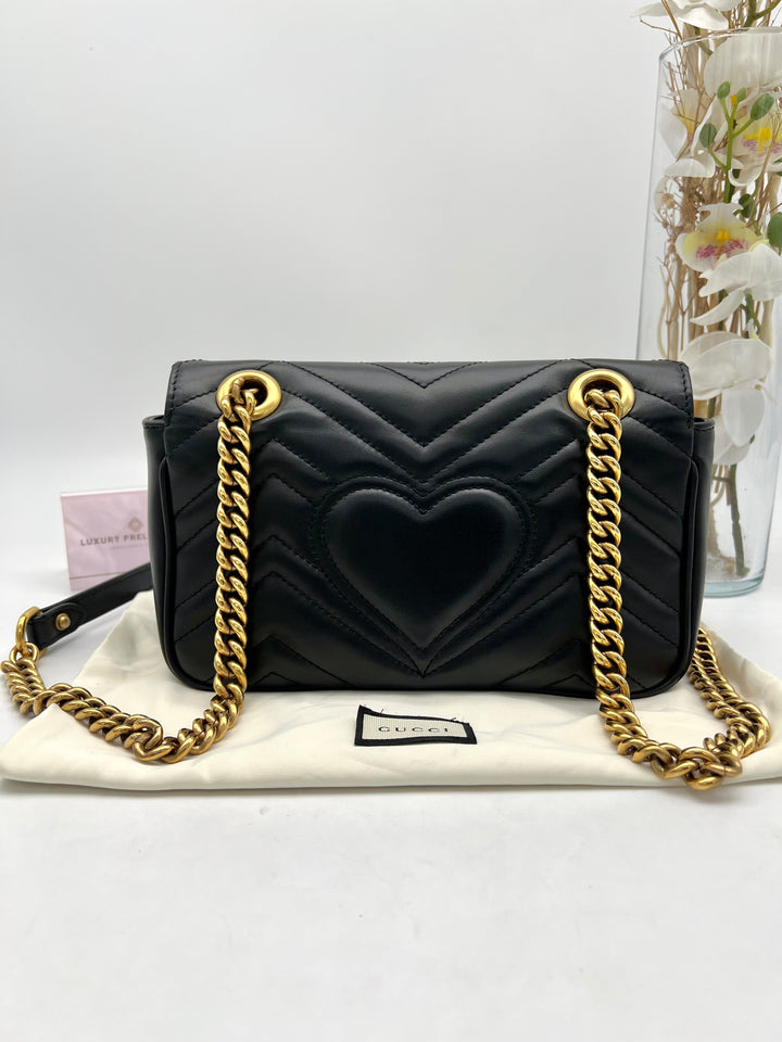 GUCCI MARMONT QUILTED GHW SHOULDER BAG MINI