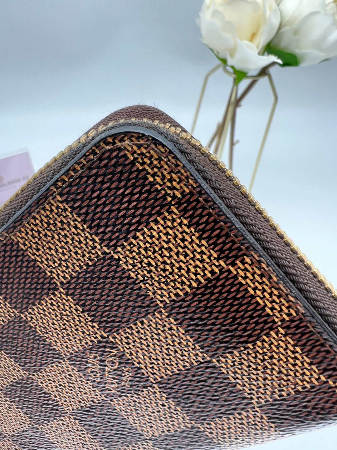 LOUIS VUITTON DAMIER CLEMENCE LONG ZIP WALLET