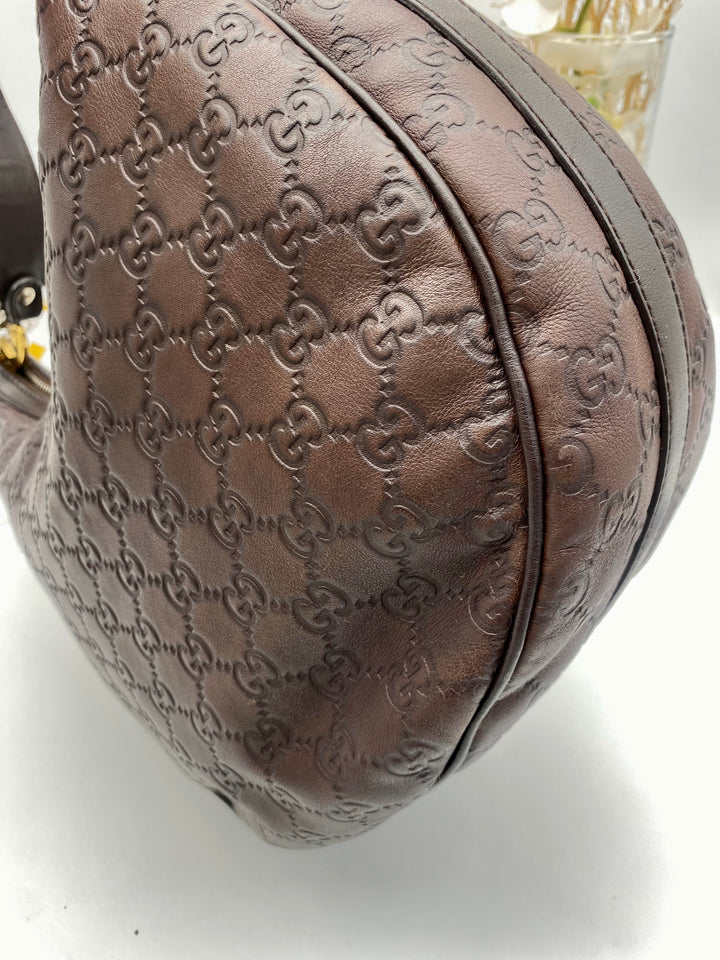 GUCCI GUCCISSIMA HOBO LEATHER BAG