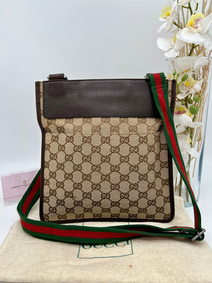 GUCCI VINTAGE OPHIDIA SLING BAG CANVAS