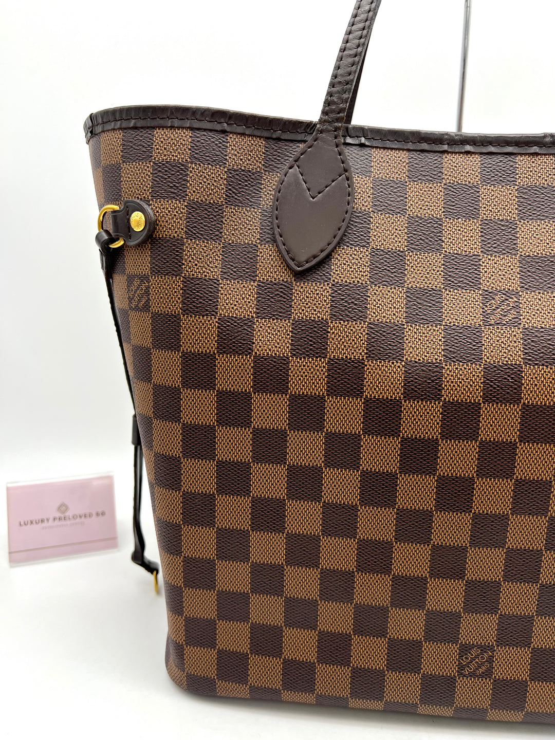 LOUIS VUITTON NEVERFULL MM DAMIER W/ POUCH