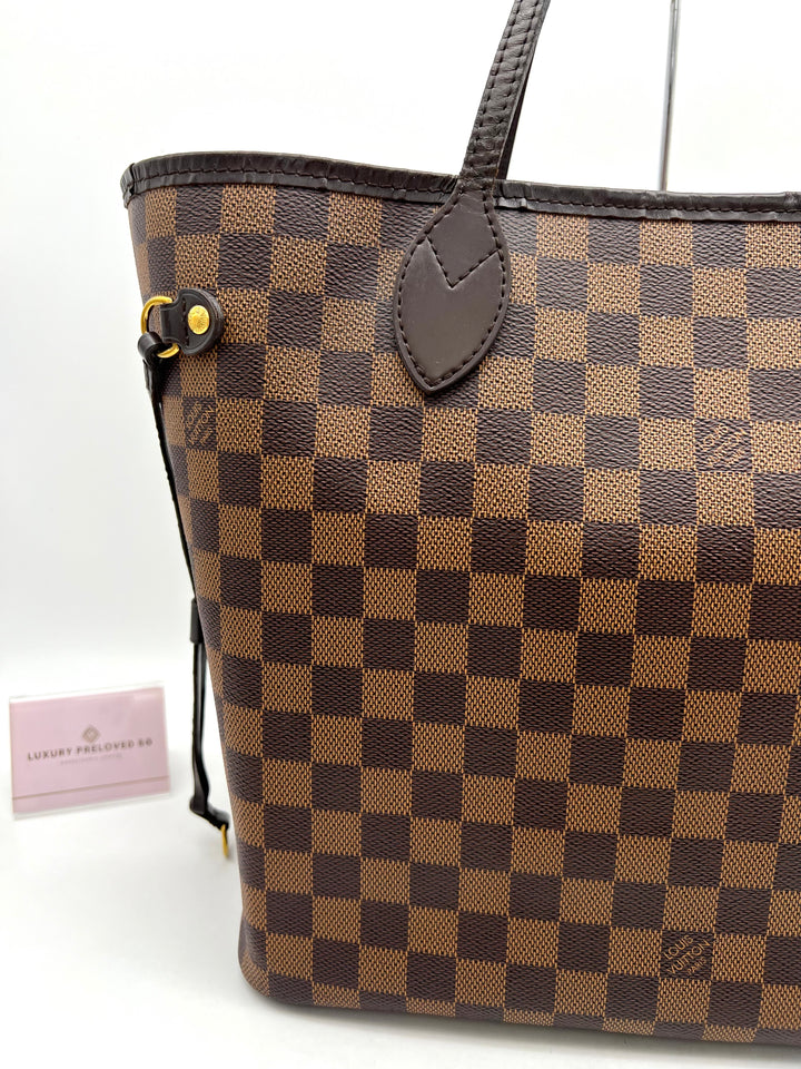LOUIS VUITTON NEVERFULL MM DAMIER W/ POUCH