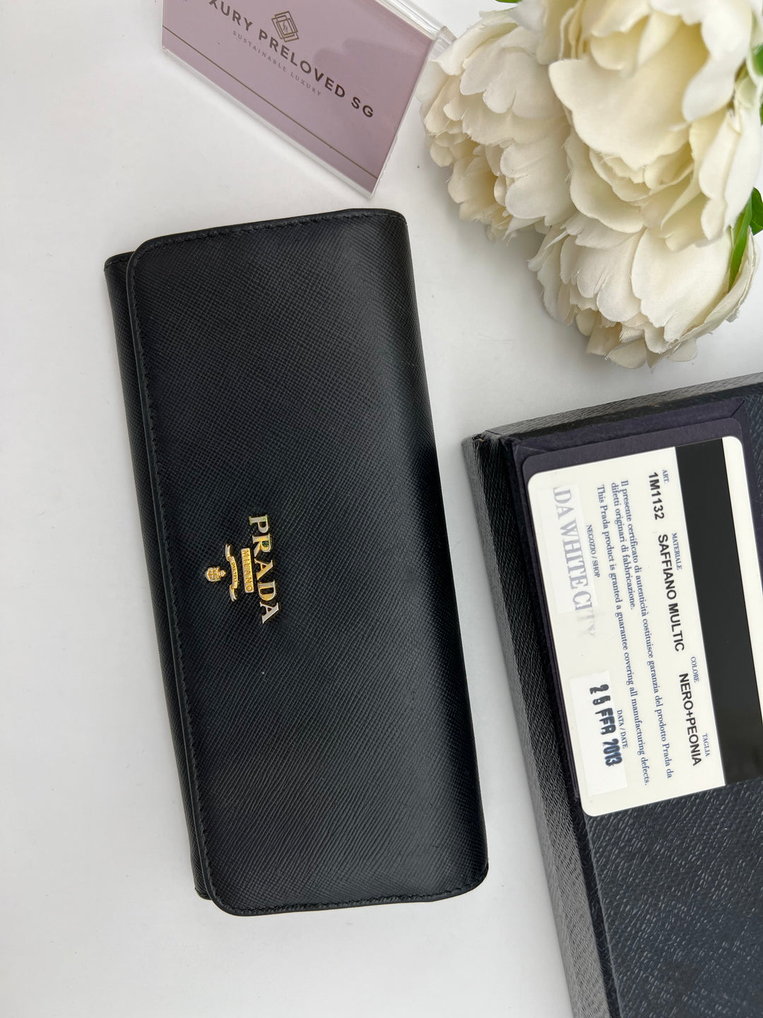 PRADA WALLET 2 TONED SAFFIANO LEATHER