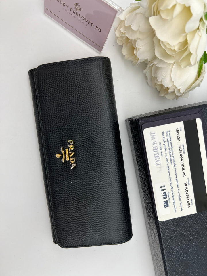 PRADA WALLET 2 TONED SAFFIANO LEATHER