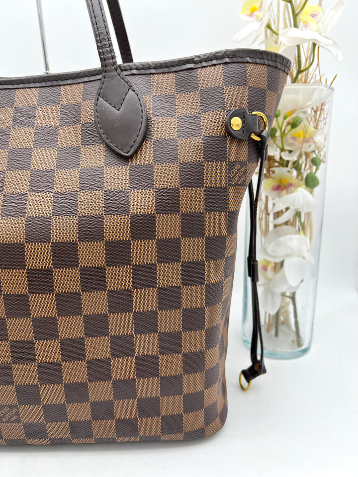 LOUIS VUITTON NEVERFULL MM DAMIER W/ POUCH