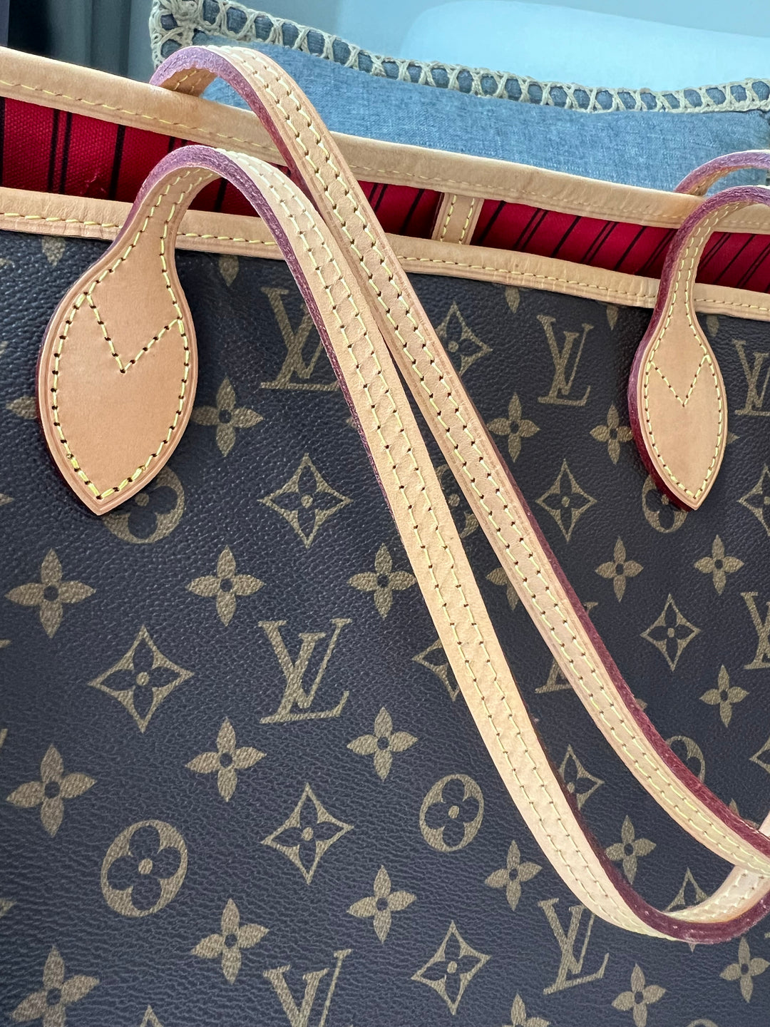 LOUIS VUITTON NEVERFULL MM MONOGR W/ POUCH ( RFID )