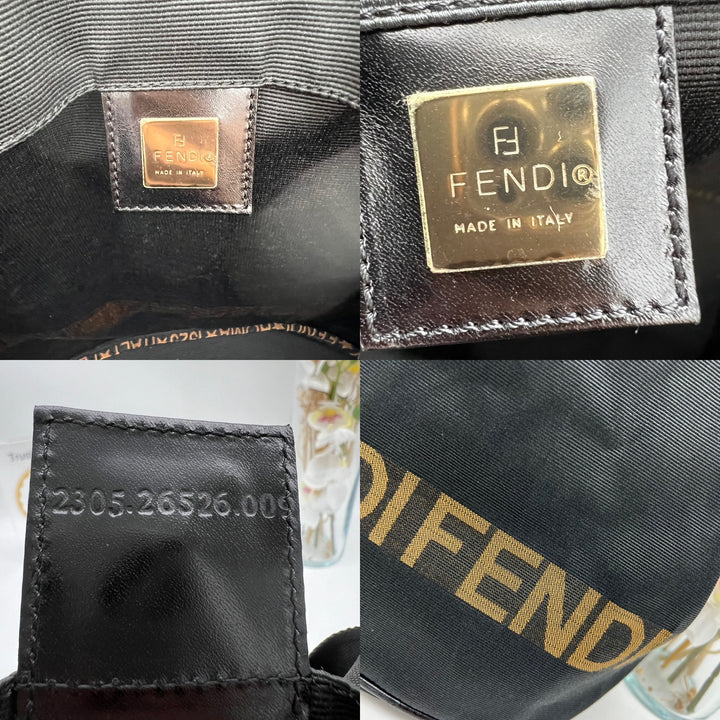 FENDI TOTE BAG NYLON BLACK