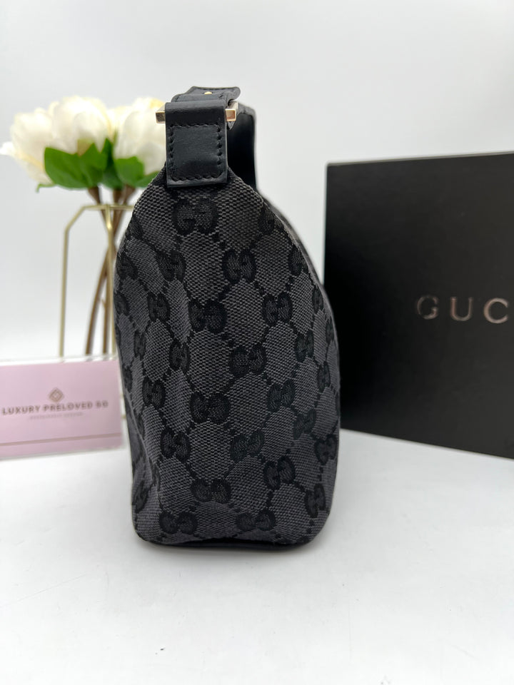 GUCCI GG CANVAS HOBO SMALL BAG