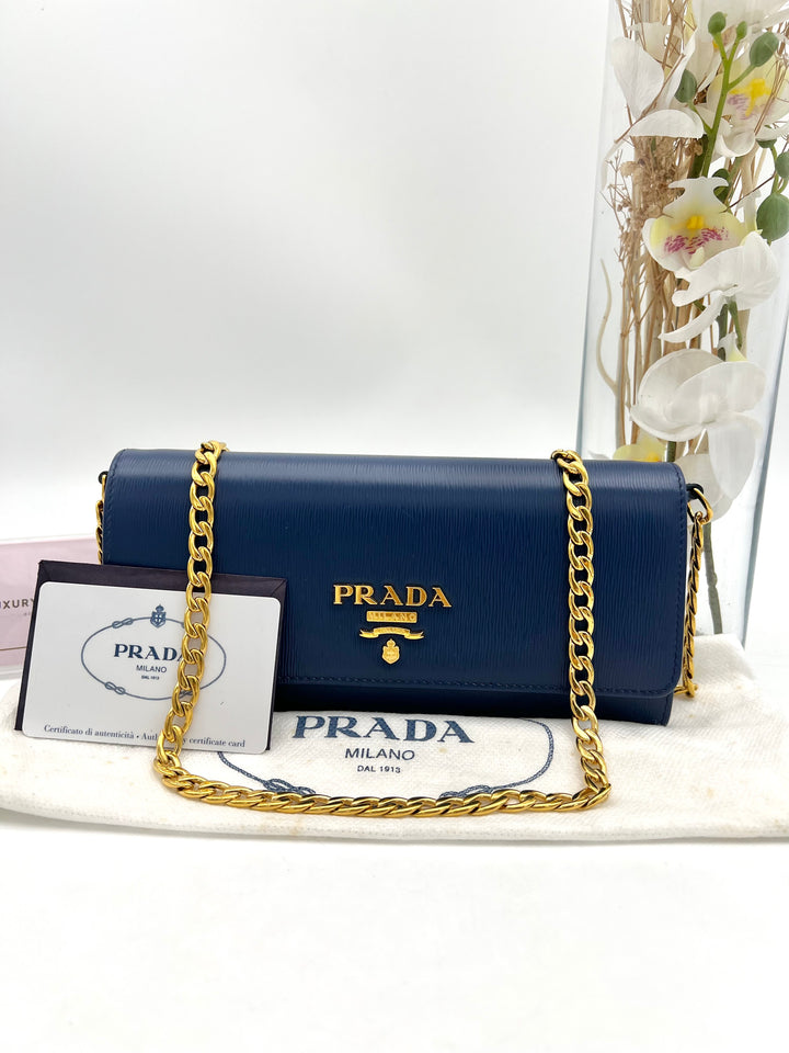 PRADA SAFFIANO WALLET ON CHAN