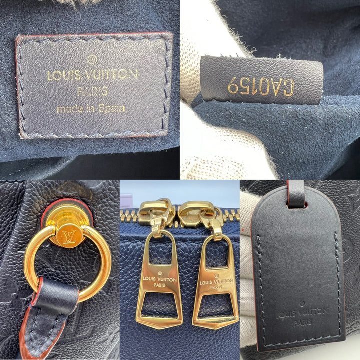 LOUIS VUITTON V TOTE MARINE ROUGE MM EMPRIENTE