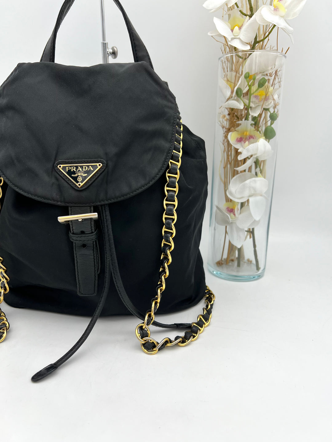 PRADA NYLON CHAIN BACKPACK