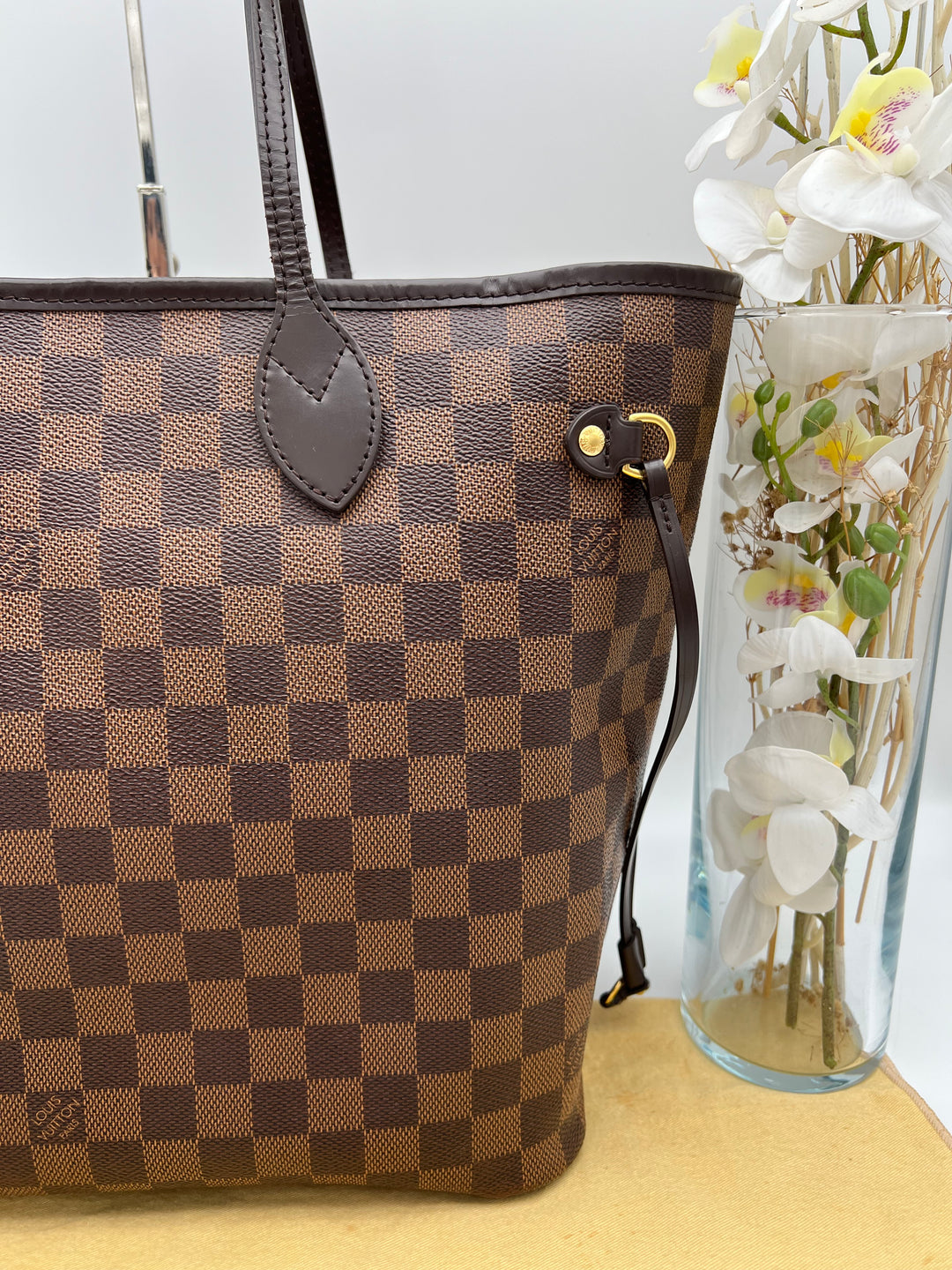 LOUIS VUITTON NEVERFULL MM DAMIER W/ POUCH