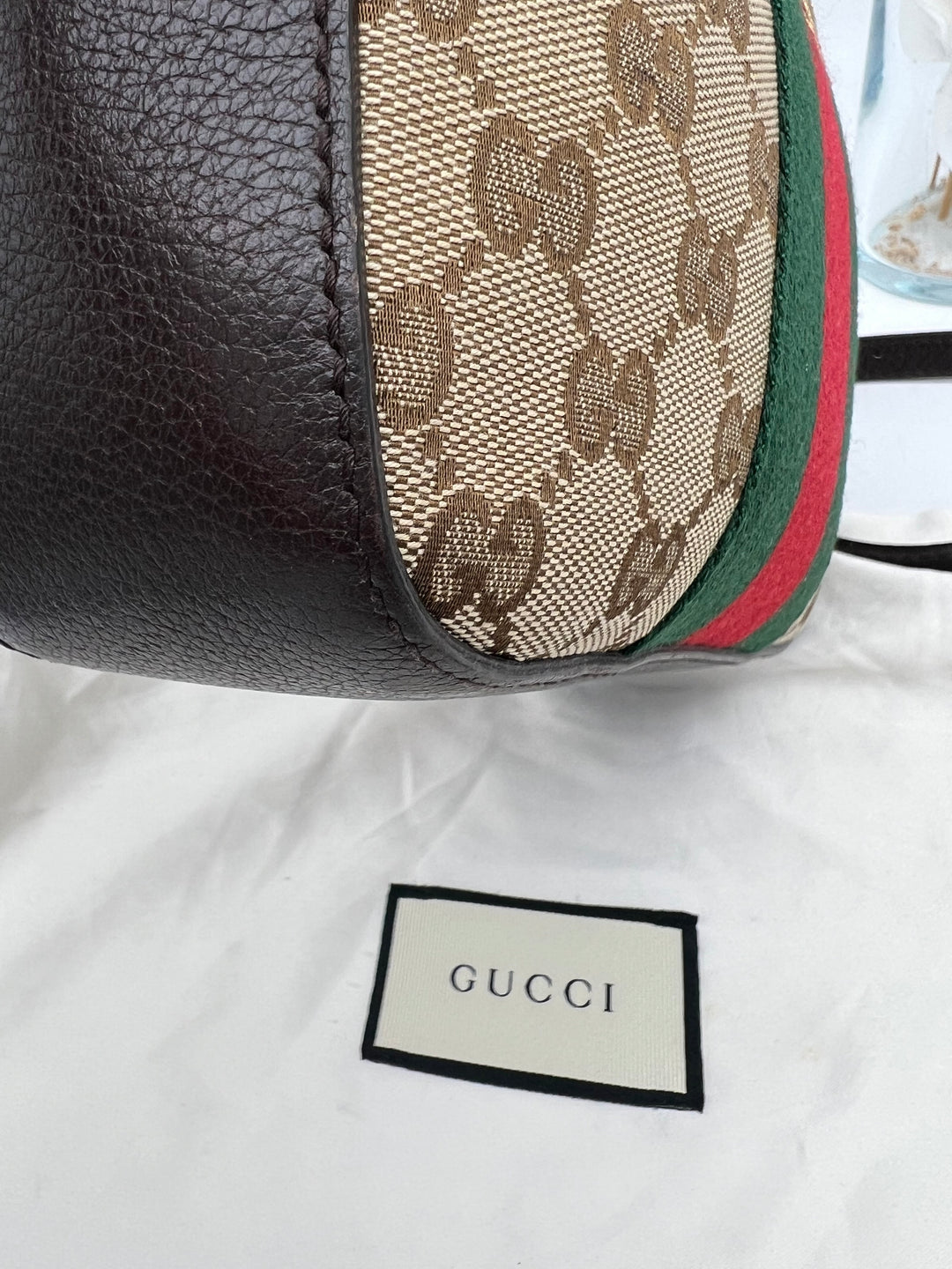 GUCCI OPHIDIA SUPREME CANVAS CAMERA BAG