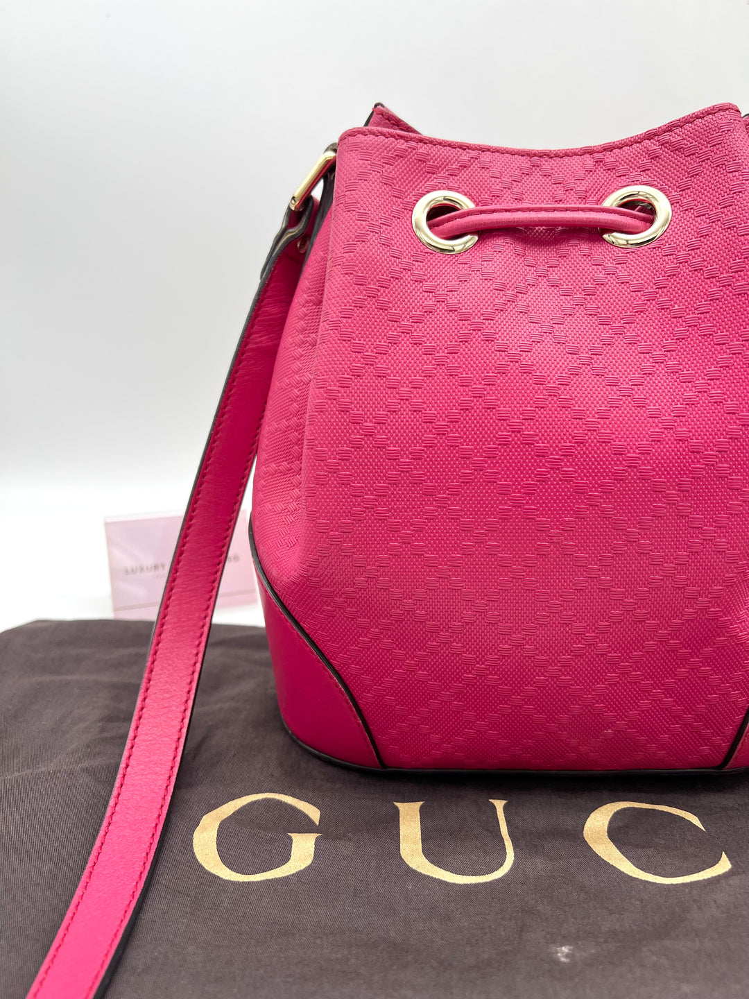 GUCCI GG DRAWSTRING BUCKET BAG