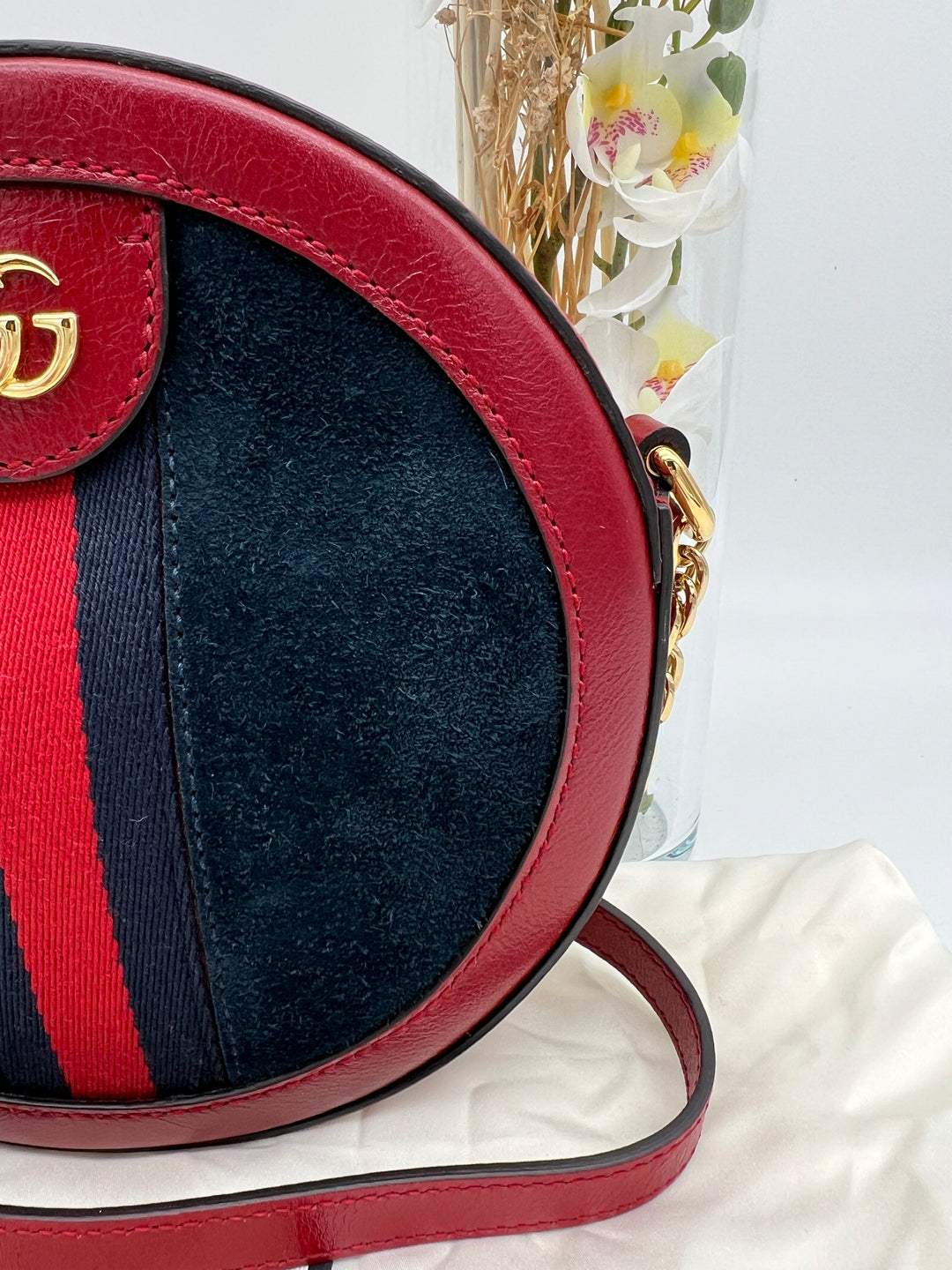 GUCCI VINTAGE OPHIDIA ROUND SHOULDER BAG