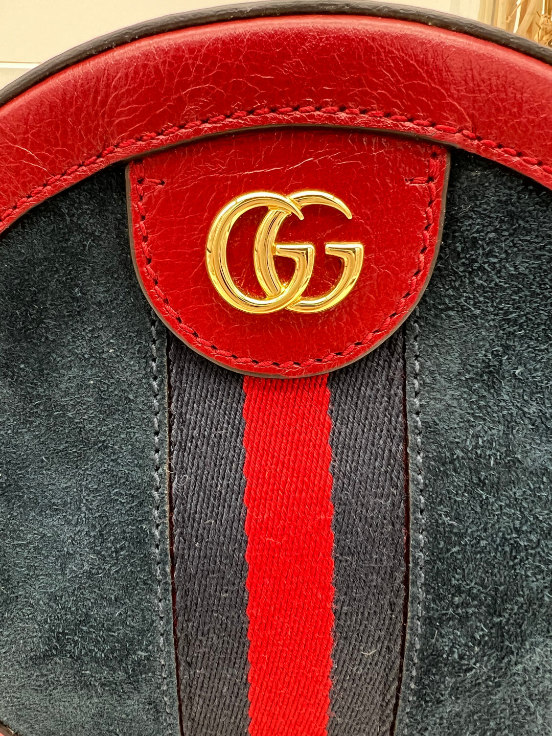 GUCCI VINTAGE OPHIDIA ROUND SHOULDER BAG