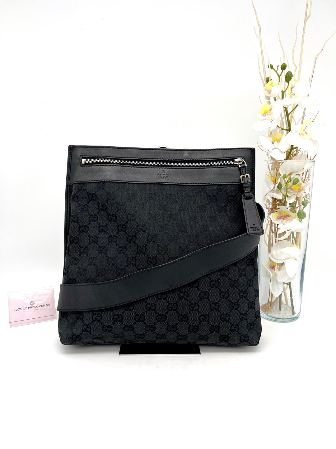 GUCCI GG CANVAS SLING BAG